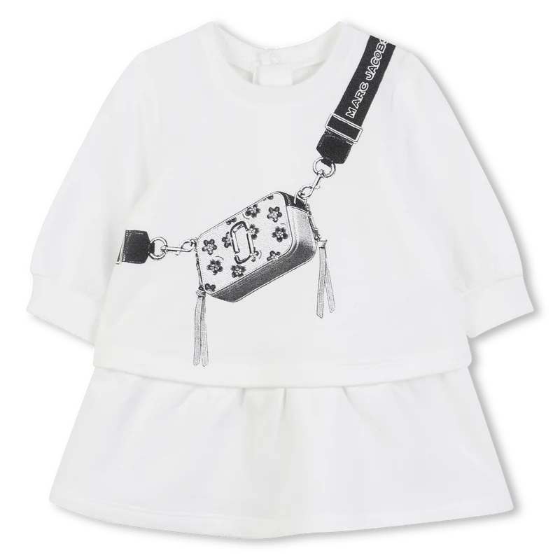ABITO NEONATA BIANCO CON DESIGN DI MARC JACOBS