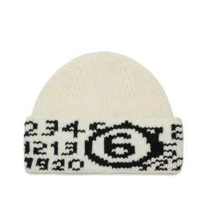 BERRETTO IN LANA PANNA CON LOGO NUMERICO MAISON MARGIELA