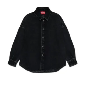CAMICIA IN DENIM NERA DIESEL
