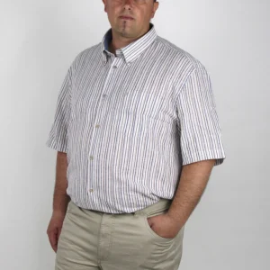 Camicia rigata manica corta