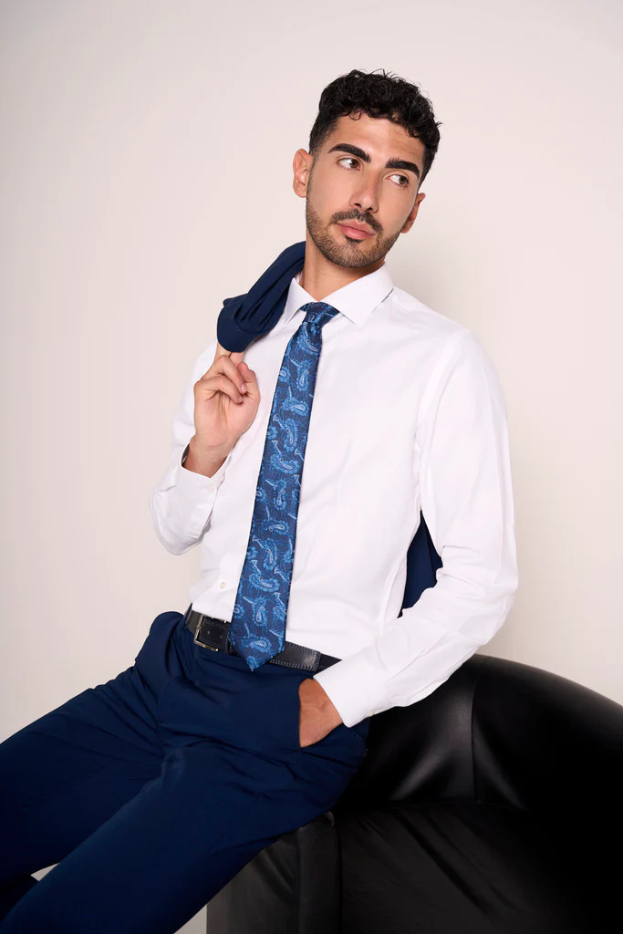 Camicia uomo con collo italiano - immagine 3