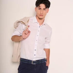 Camicia giovanile con bottoni ricoperti