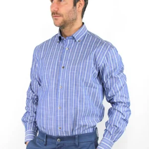 Camicia rigata bicolore