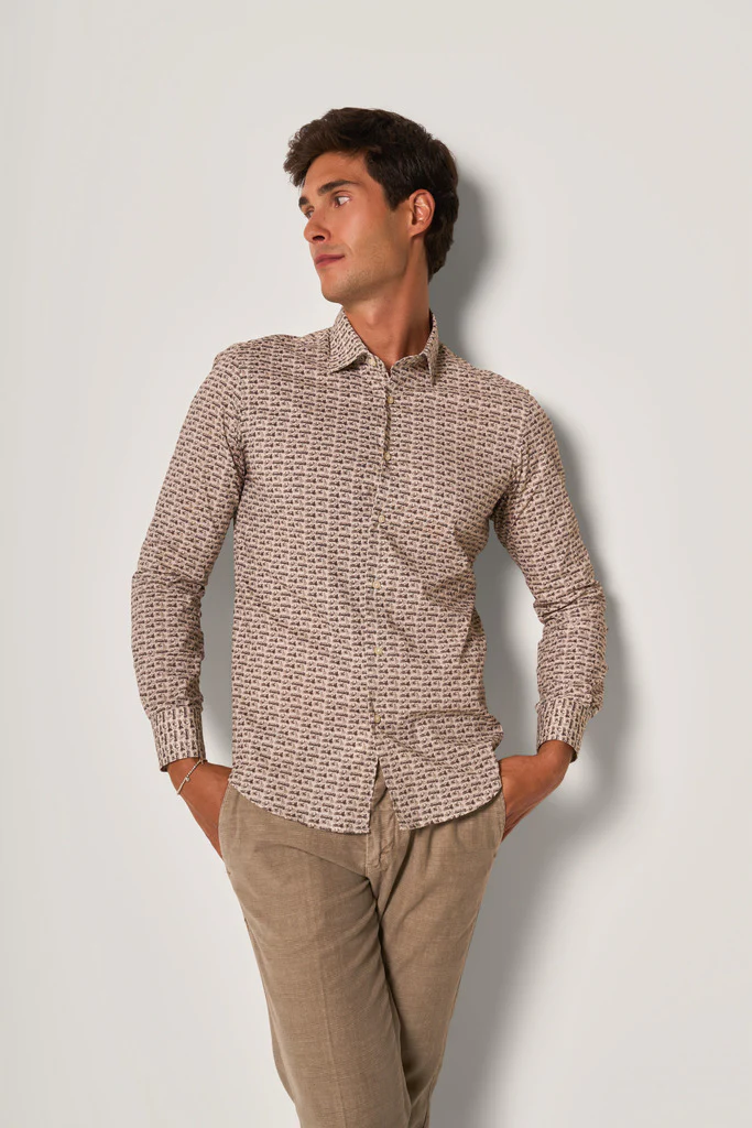 Camicia fantasia geometrica uomo - immagine 3