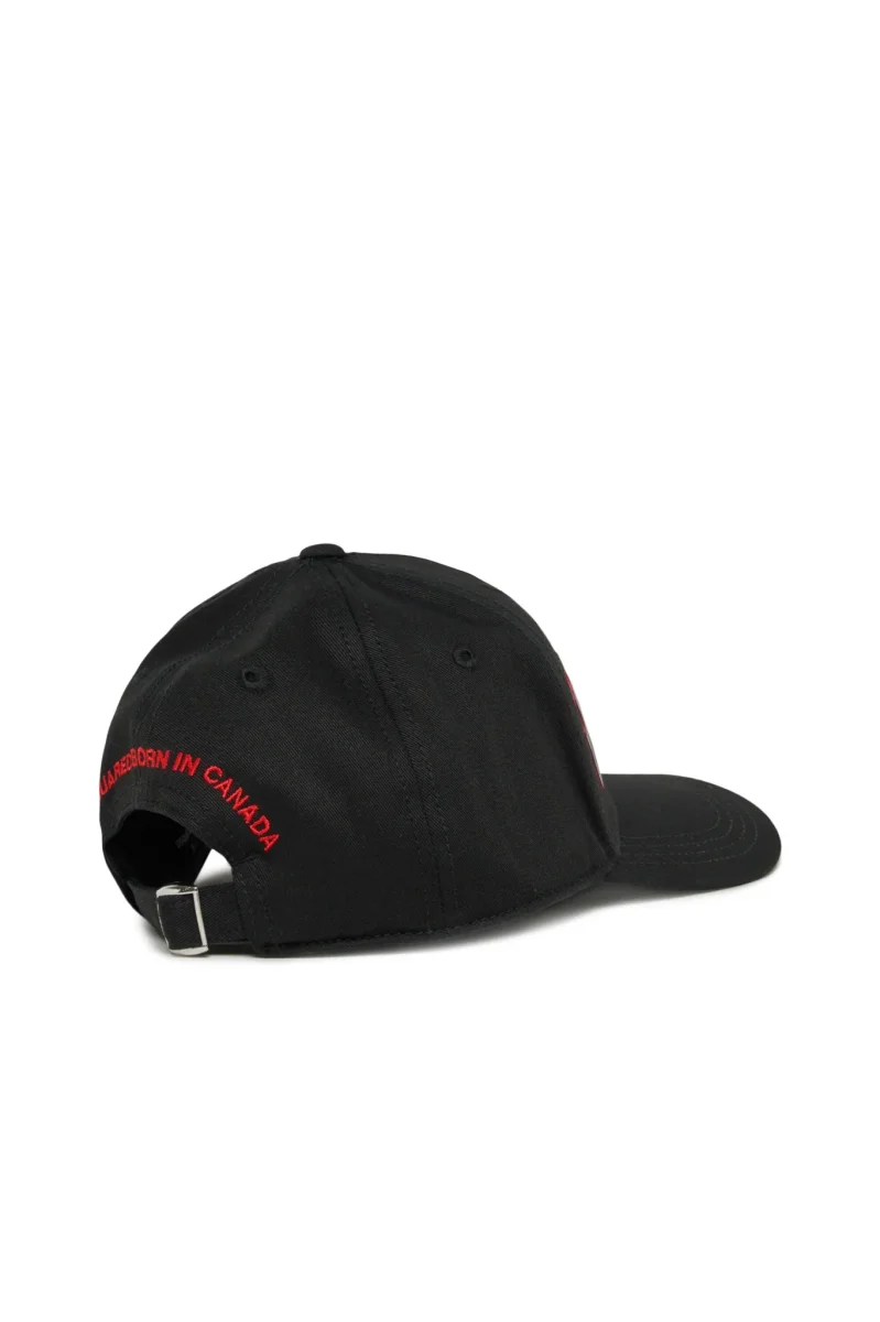 CAPPELLO NERO CON LOGO DSQUARED2 - immagine 2