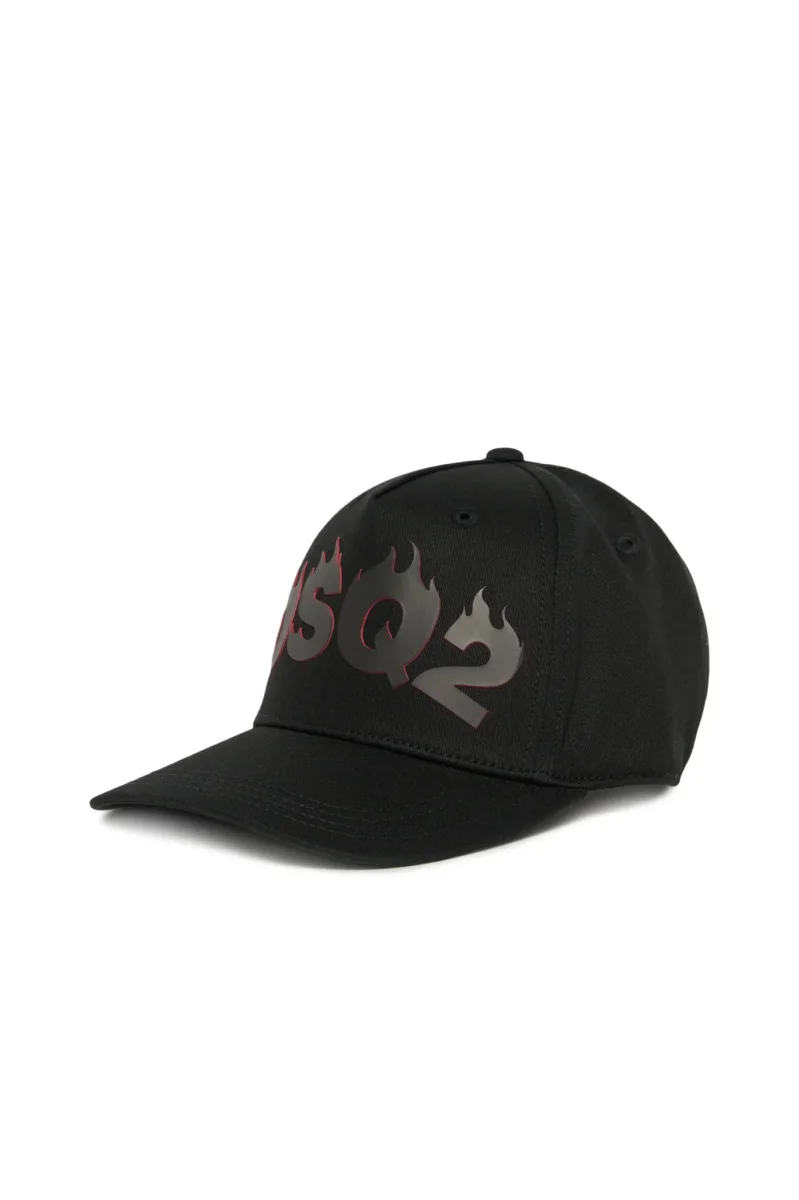 CAPPELLO NERO CON LOGO DSQUARED2 - immagine 4