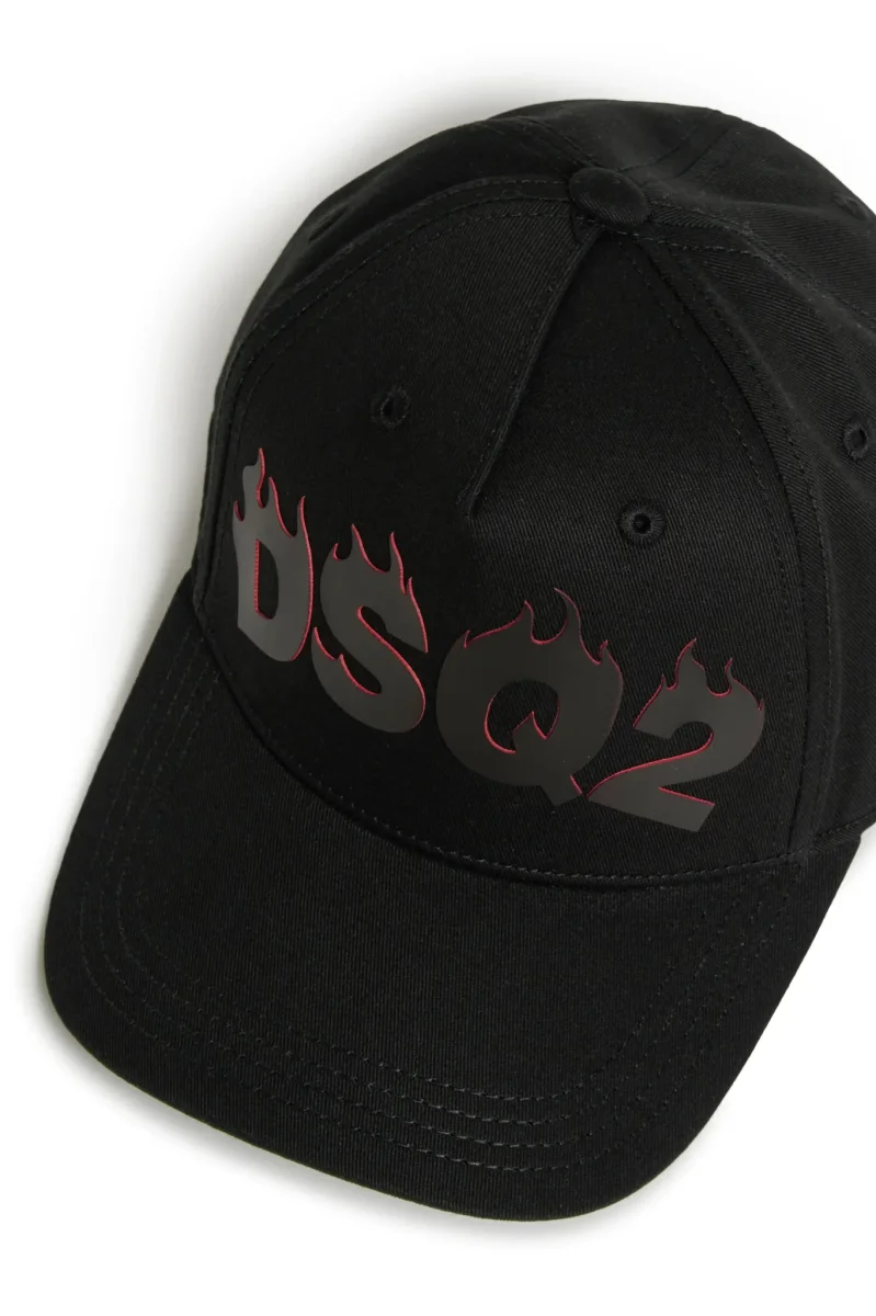 CAPPELLO NERO CON LOGO DSQUARED2 - immagine 3
