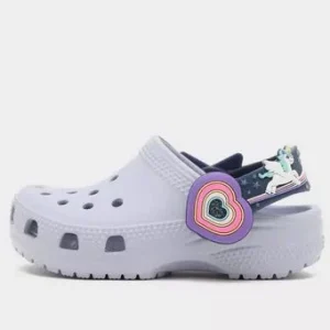 CIABATTA LAVANDA CON UNICORNO E LUCI CROCS