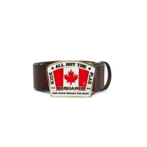 CINTURA MARRONE CON FIBBIA CANADA DSQUARED2
