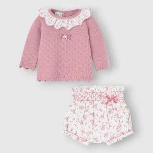 COMPLETO 2PZ ROSA/BIANCO PAZ RODRIGUEZ