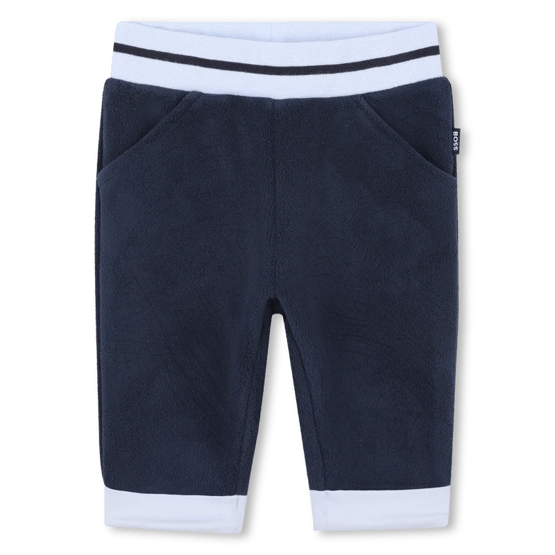 COMPLETO FELPA CON CIAPPE+ PANTALONE BLU IN PILE HUGO BOSS - immagine 6