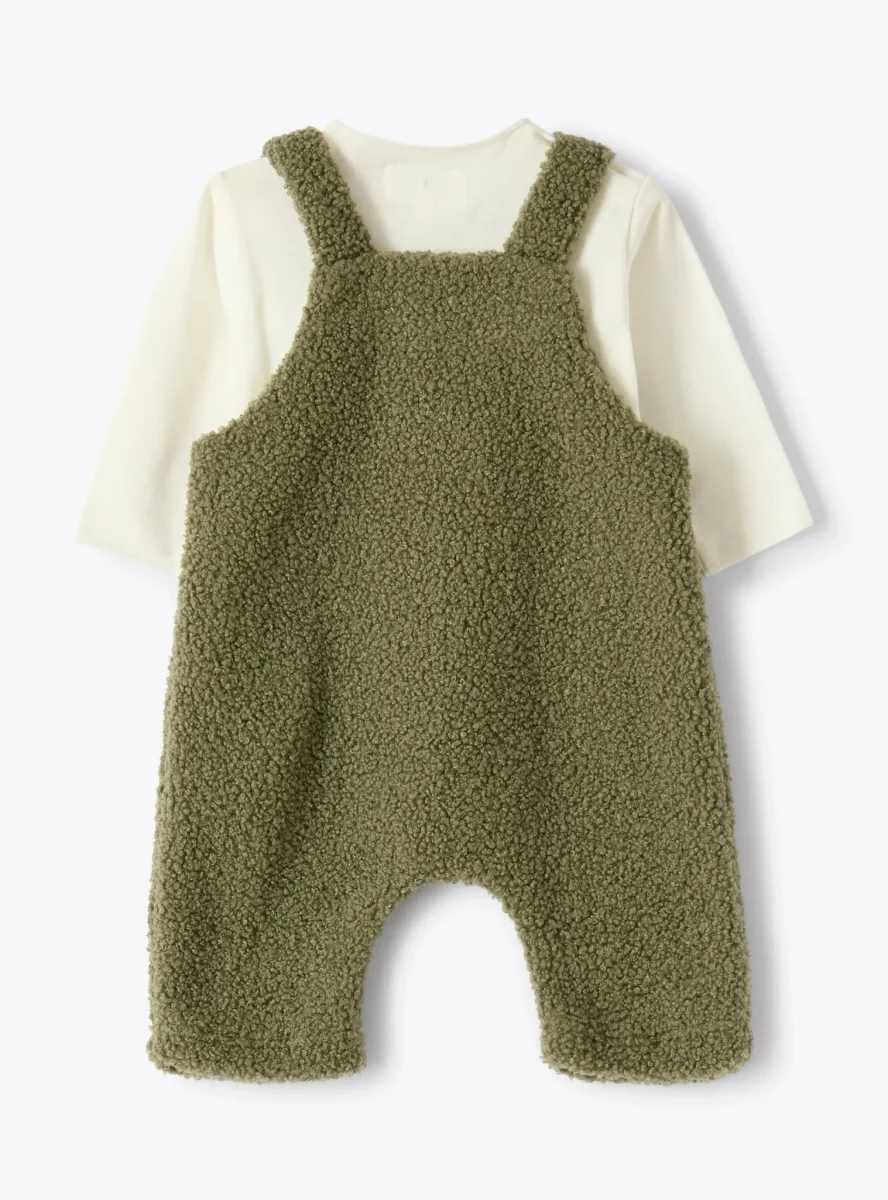 COMPLETO NEONATO CON SALOPETTE E T-SHIRT TEDDY&MINOU - immagine 3