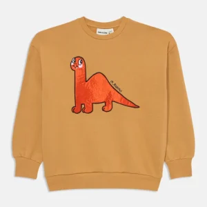 FELPA BEIGE CON DINOSAURO ROSSO MINI RODINI