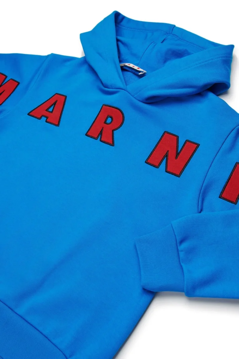 FELPA BLU CON LOGO ROSSO MARNI - immagine 5