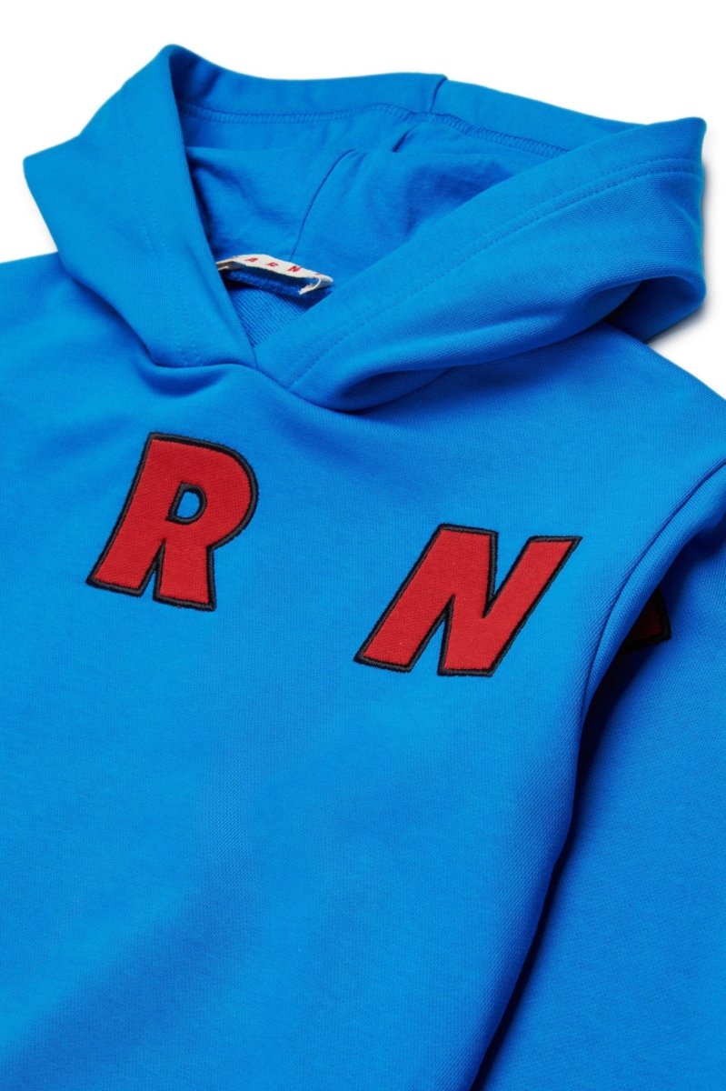 FELPA BLU CON LOGO ROSSO MARNI - immagine 4