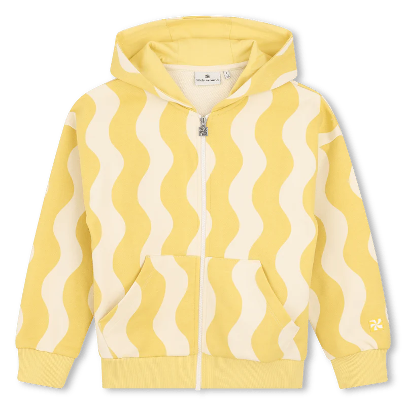 FELPA GIALLA/AVORIO CON STAMPA SUL RETRO ROSSO CLUB SOLEIL KIDS AROUND