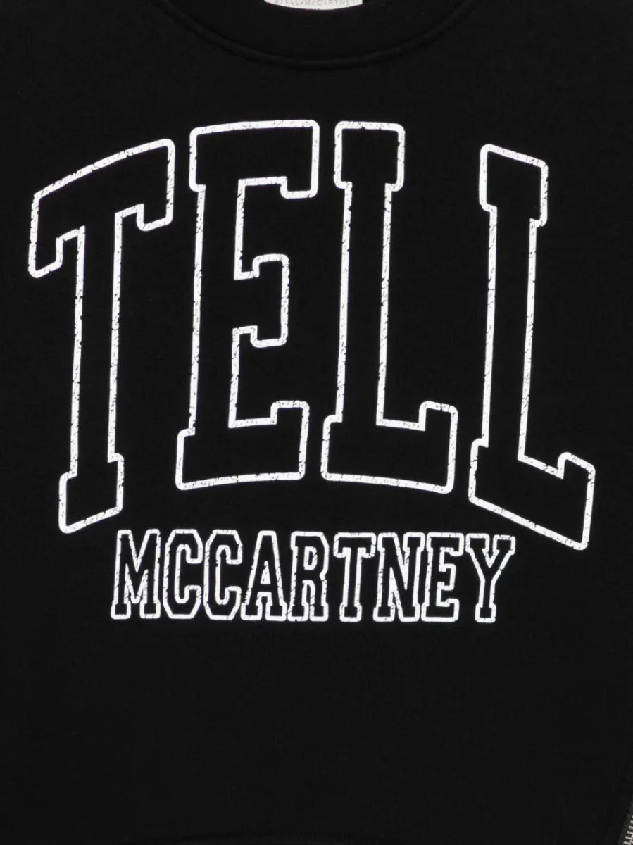 FELPA NERA CON ZIP LATERALI STELLA MCCARTNEY - immagine 3
