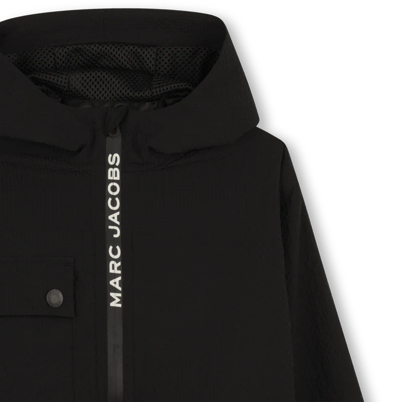 GIACCA ANTIVENTO NERA CON LOGO BIANCO MARC JACOBS - immagine 4