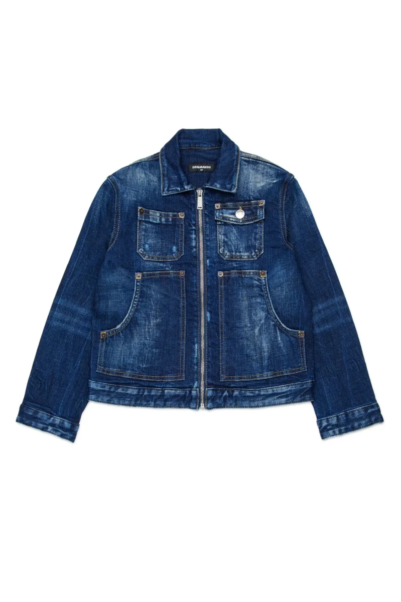 GIACCA IN DENIM CON ZIP E TASCHE DSQUARED2