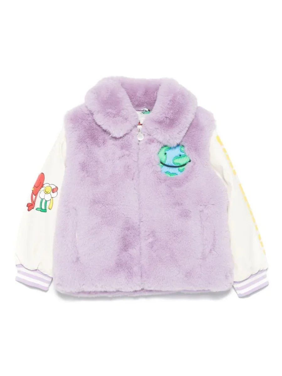 GIACCA IN PELLICCIA LILLA CON STAMPE STELLA MCCARTNEY