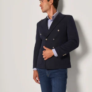 Giacca doppiopetto blu uomo