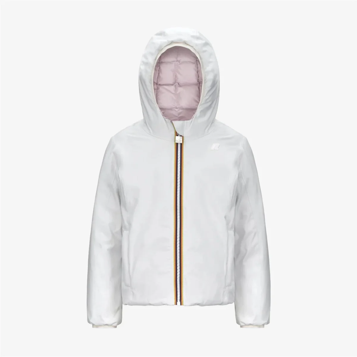 GIUBBINO REVERSIBILE BIANCO/ROSA K-WAY
