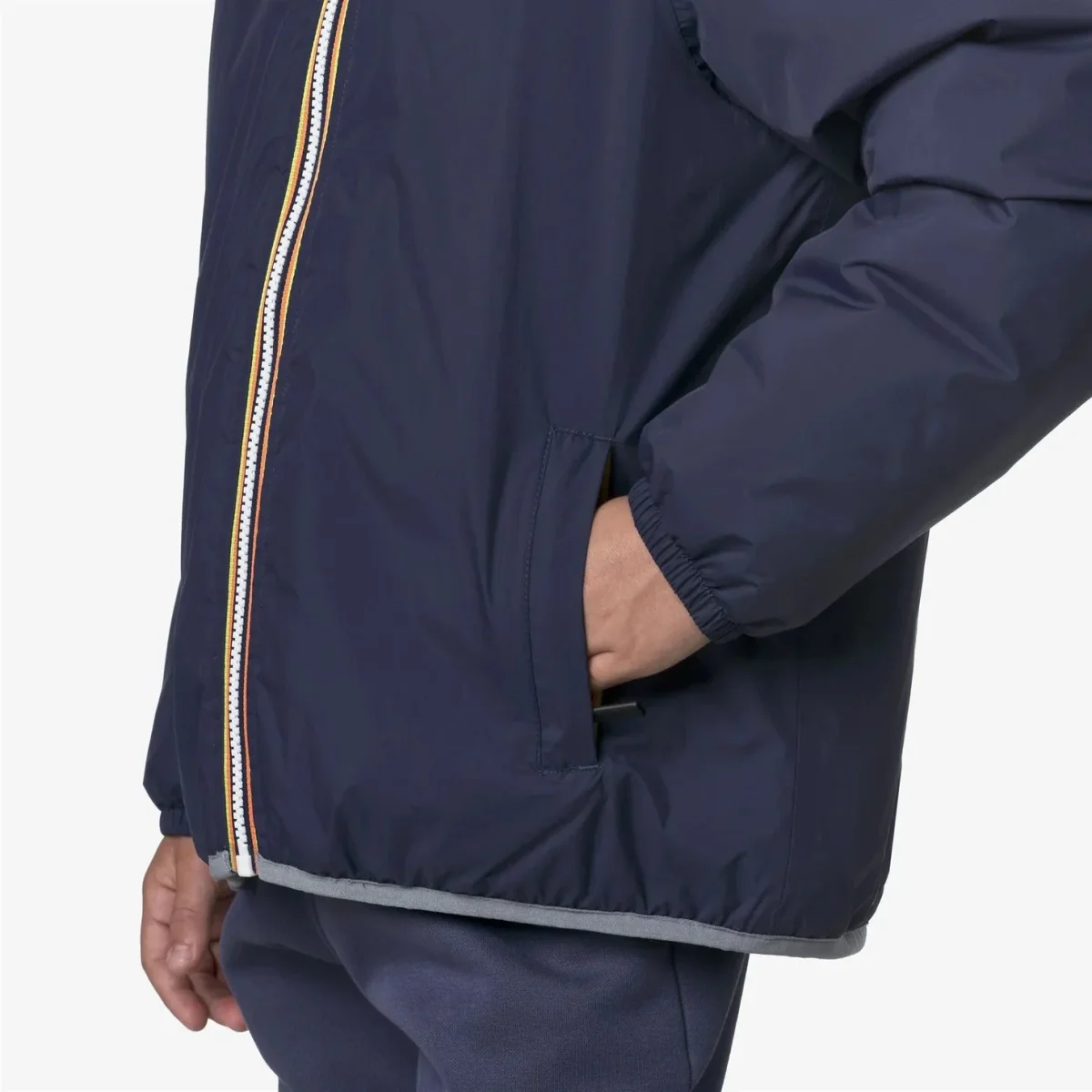 GIUBBINO TEDDY BICOLORE BLU/GRIGIO K-WAY - immagine 3