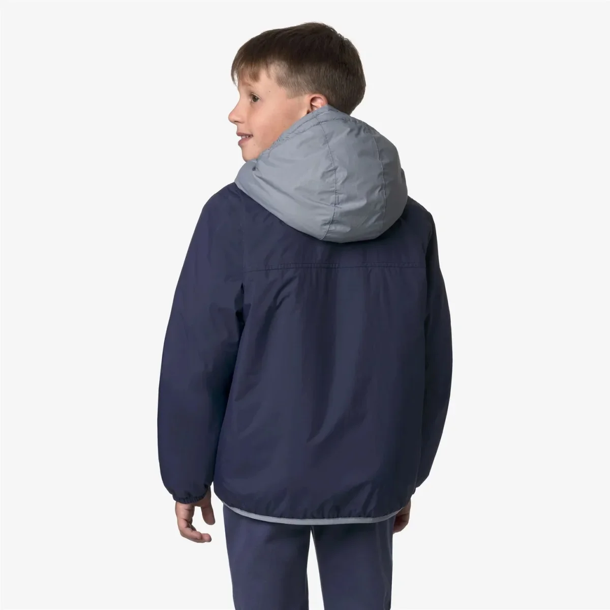 GIUBBINO TEDDY BICOLORE BLU/GRIGIO K-WAY - immagine 6