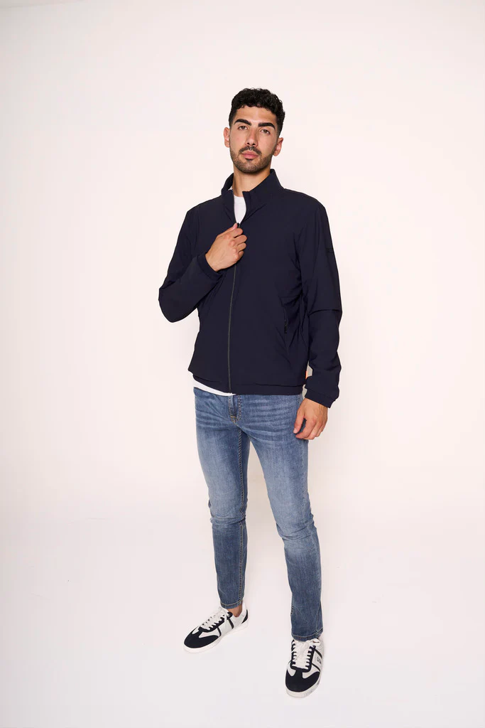 Bomber con collo in piedi