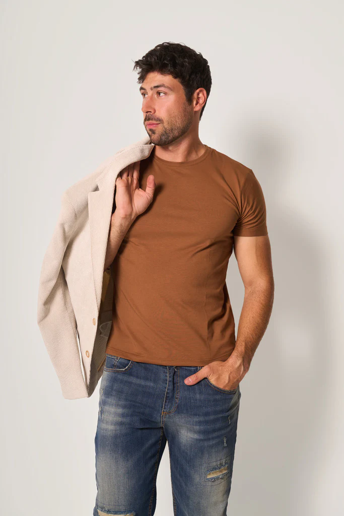 Jeans Uomo Blu Effetto Used