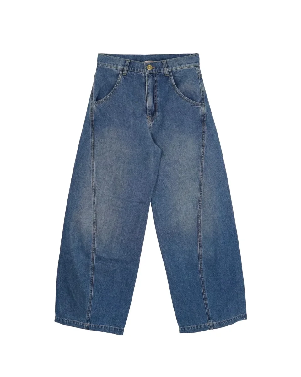 JEANS WIDE-LEG CON LOGO IN RILIEVO SUL RETRO ELISABETTA FRANCHI