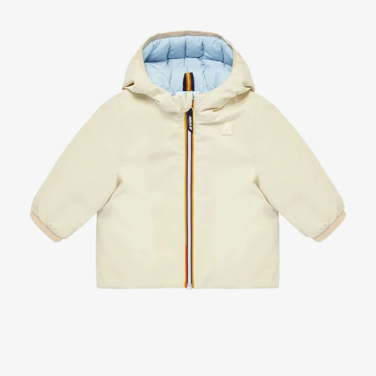 K-WAY BEIGE/AZZURRO DOUBLE