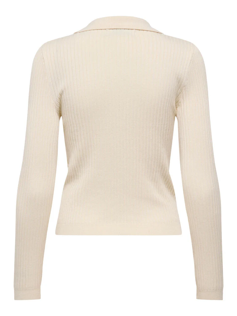 Maglia donna a costine con scollo a V - immagine 4