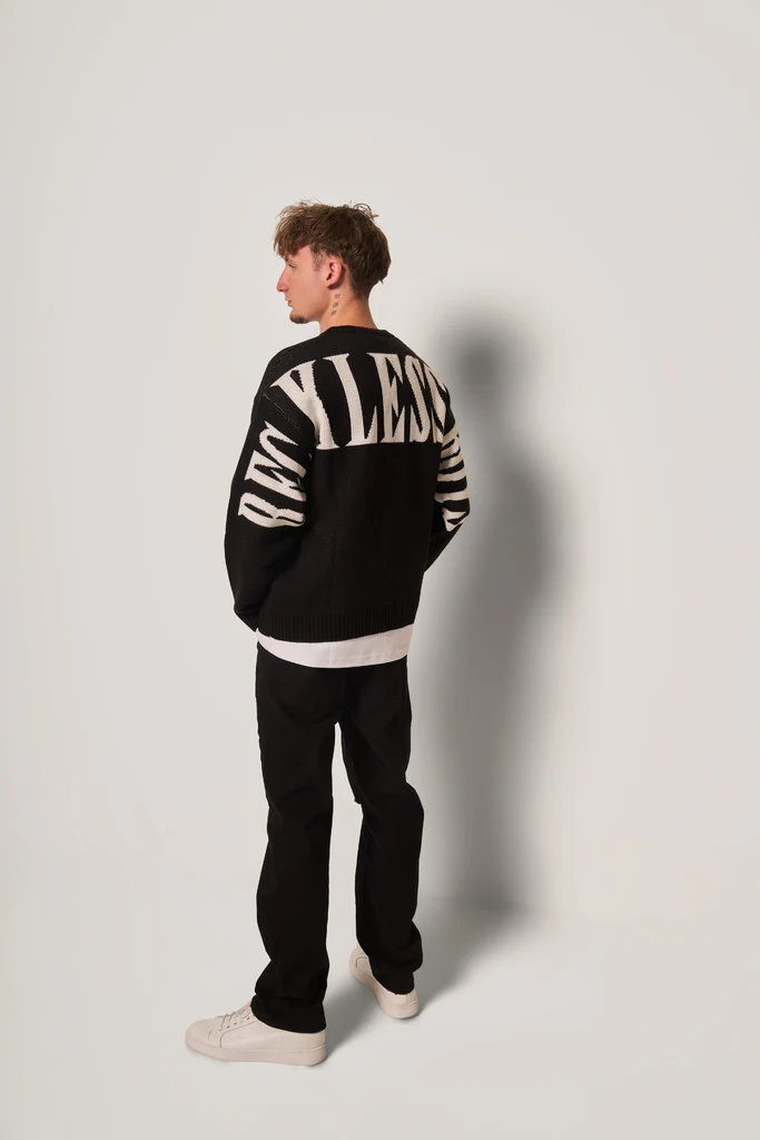 Maglione oversize con scritta - immagine 3