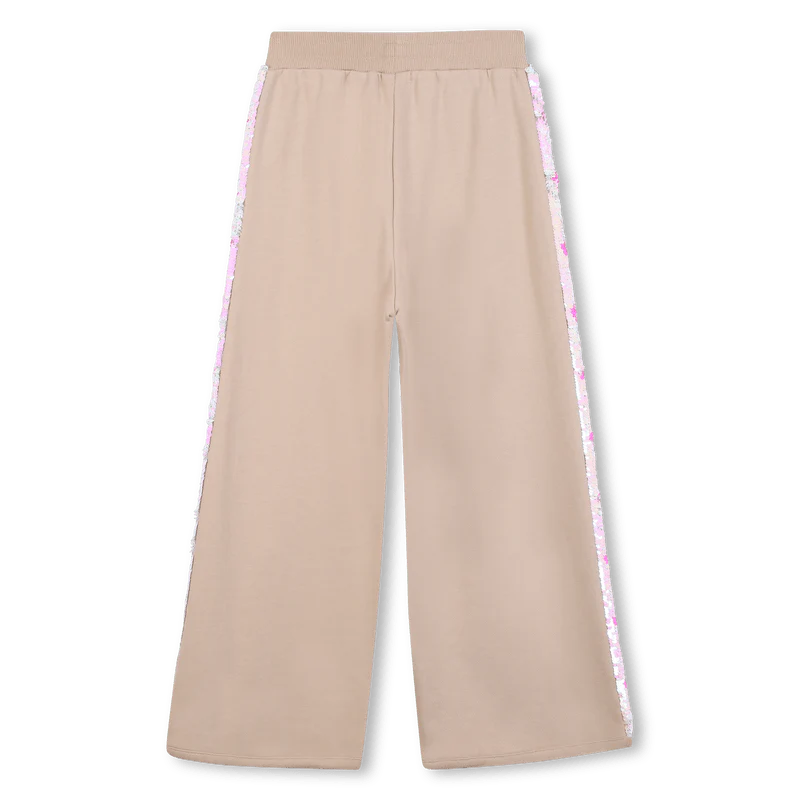 PANTALONE BEIGE CON BANDE LATERALI IN PAILLETTES BILLIEBLUSH - immagine 3