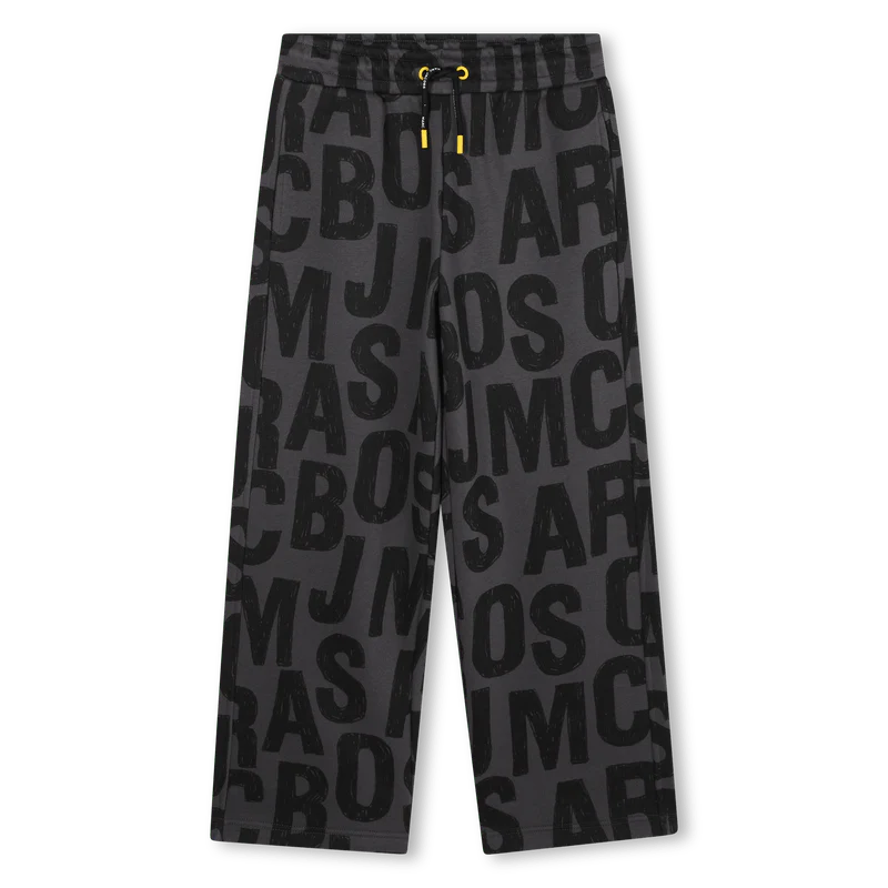 PANTALONE GRIGIO CON LOGO NERO MARC JACOBS