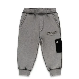 PANTALONE GRIGIO SFUMATO CON TASCHINO NERO ICEBERG