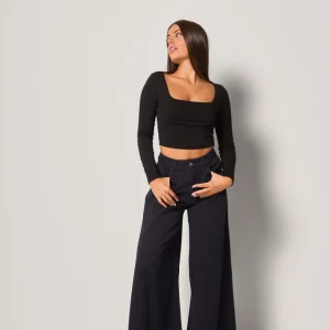 Pantalone palazzo a vita alta donna