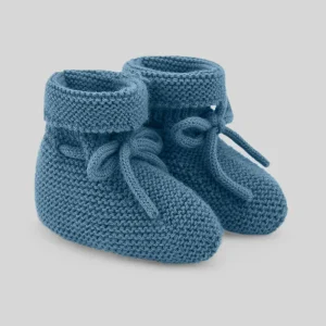 SCARPINE NEONATO IN LANA AZUL NILO PAZ RODRIGUEZ