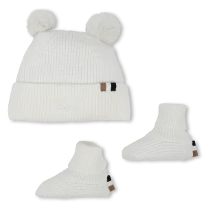 SET BERRETTO+BABBUCCE PANNA HUGO BOSS