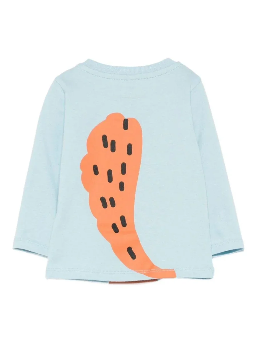 T-SHIRT AZZURRA MANICA LUNGA CON SCOIATTOLO STELLA MCCARTNEY - immagine 4