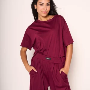 T-shirt soft touch bordeaux