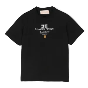 T-SHIRT NERO/AVORIO ELISABETTA FRANCHI