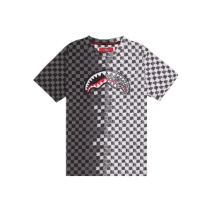 T-SHIRT SPRAYGROUND A SCACCHI BIANCA E NERA