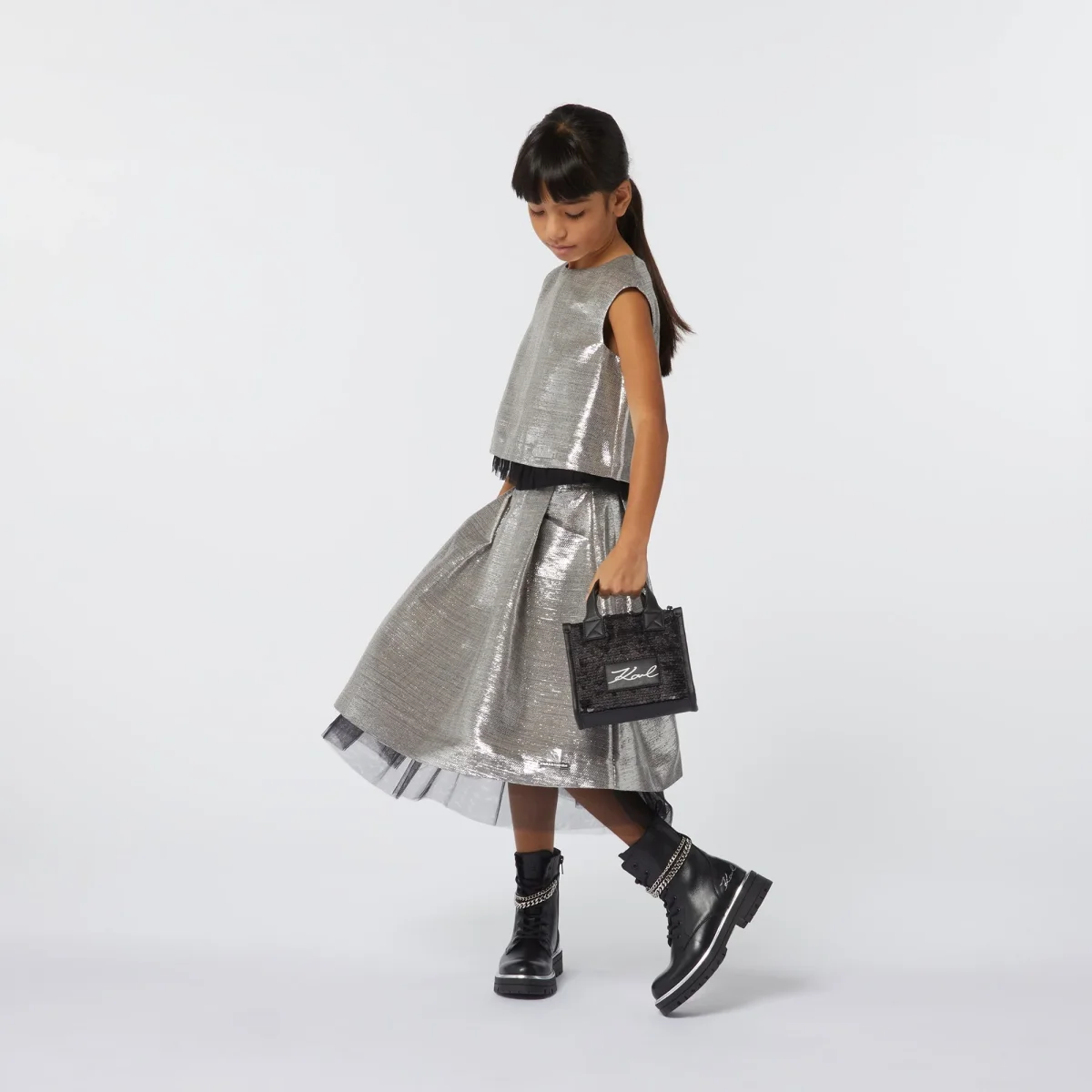 TOP ARGENTO KARL LAGERFELD - immagine 4
