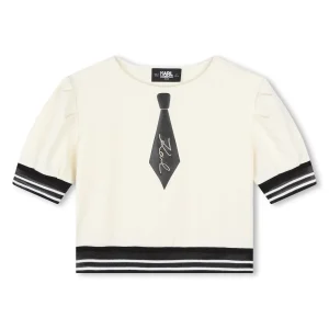 TOP CON FINTA CRAVATTA KARL LAGERFELD