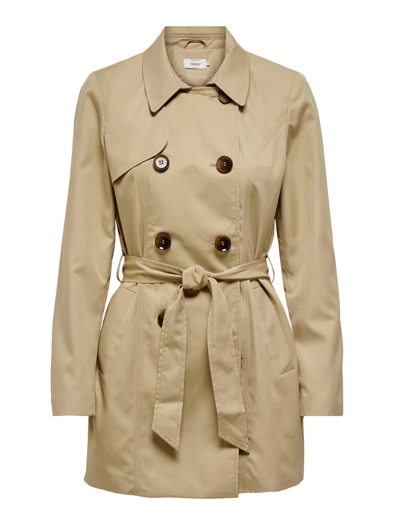 Trench donna doppiopetto con cintura - immagine 4