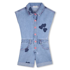 TUTINA IN DENIM CON STAMPA A CUORE BILLIEBLUSH
